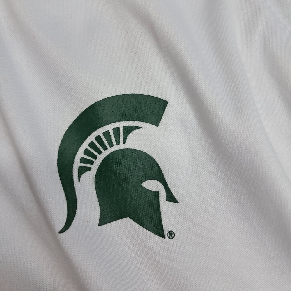 Colosseum Mens Michigan State Spartans XL Quarter Zip Pullover White Green MSU - Picture 7 of 12
